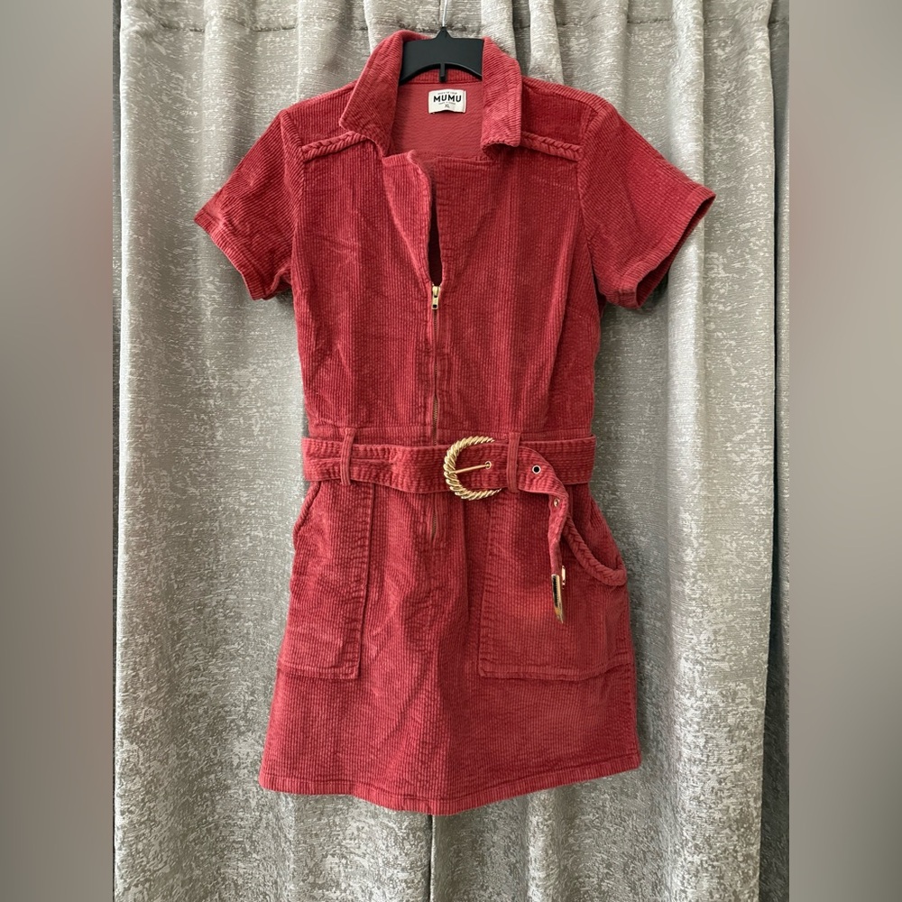 Show Me Your Mumu Outlaw Dress in Rose Corduroy - Size XL